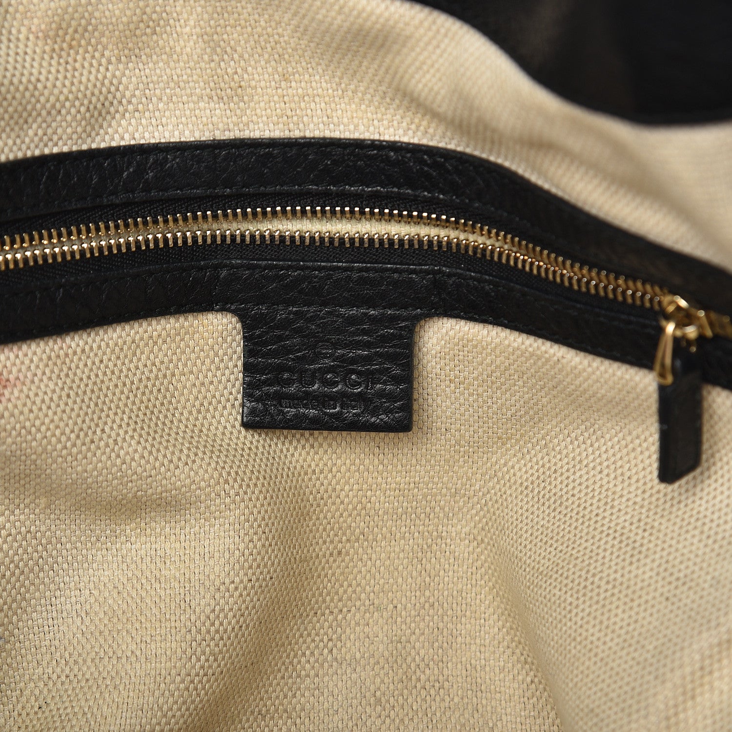 Gucci Pebbled Calfskin Medium Soho Shoulder Bag Black 6 of 19