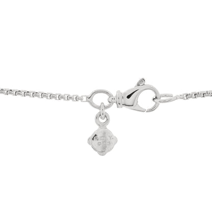 David Yurman Sterling Silver Pave Diamond 21mm Crossover Circle Necklace 3 of 3