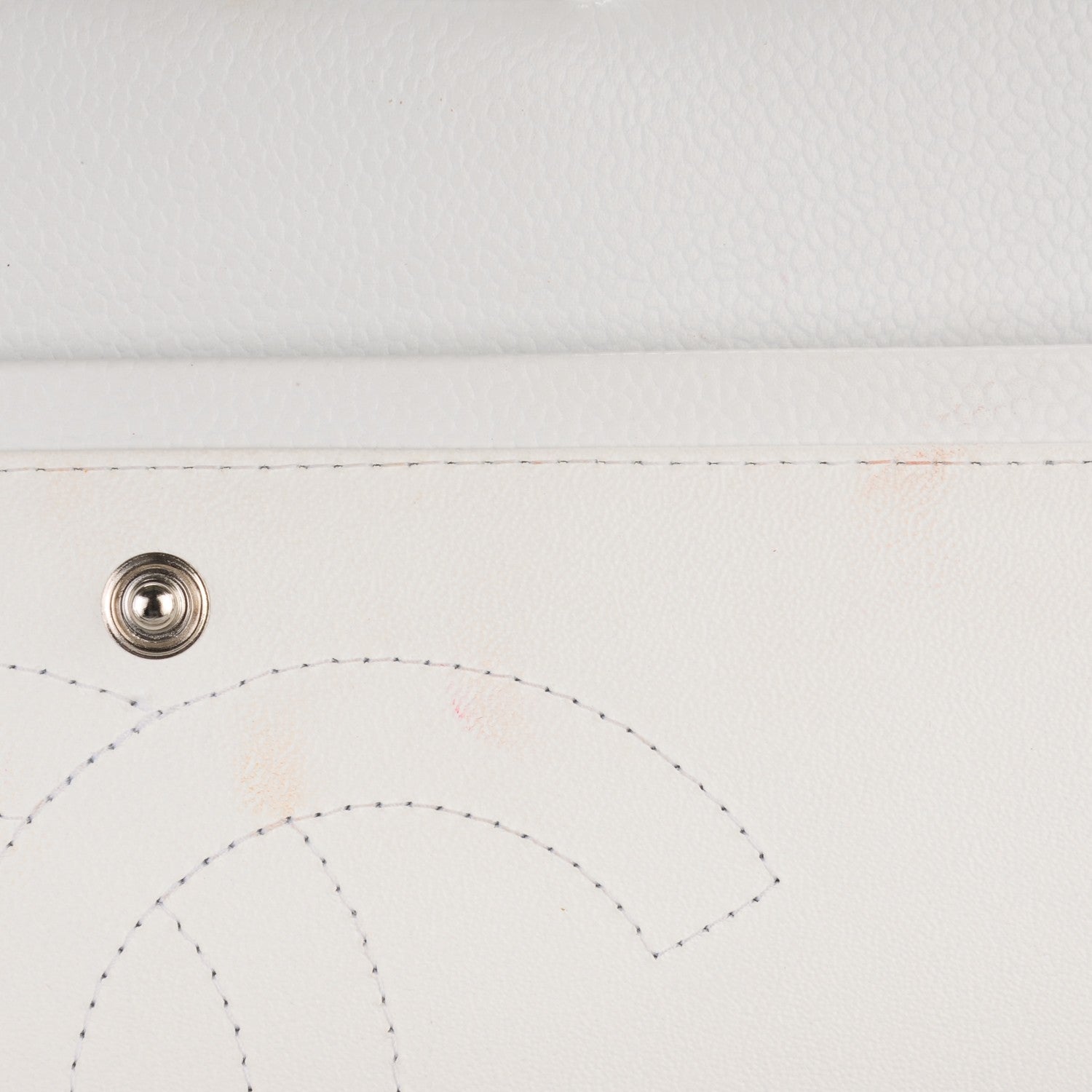 Chanel Caviar Quilted Jumbo Double Flap White 8 of 8