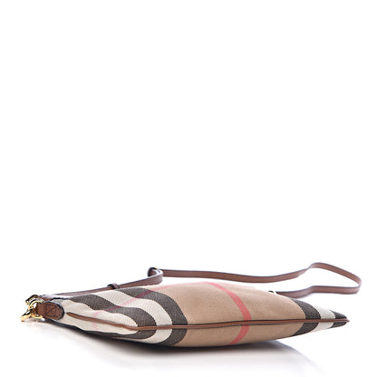 Burberry House Check Derby Peyton Crossbody Clutch Bag Tan 4 of 11