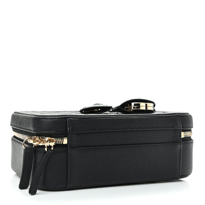 Chanel Caviar Quilted Medium CC Filigree Vanity Case Black 4 of 12