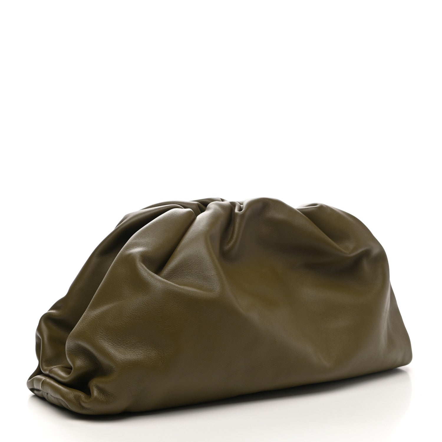 Bottega Veneta Smooth Butter Calf The Pouch Oversized Clutch Kaki Fondent 3 of 7