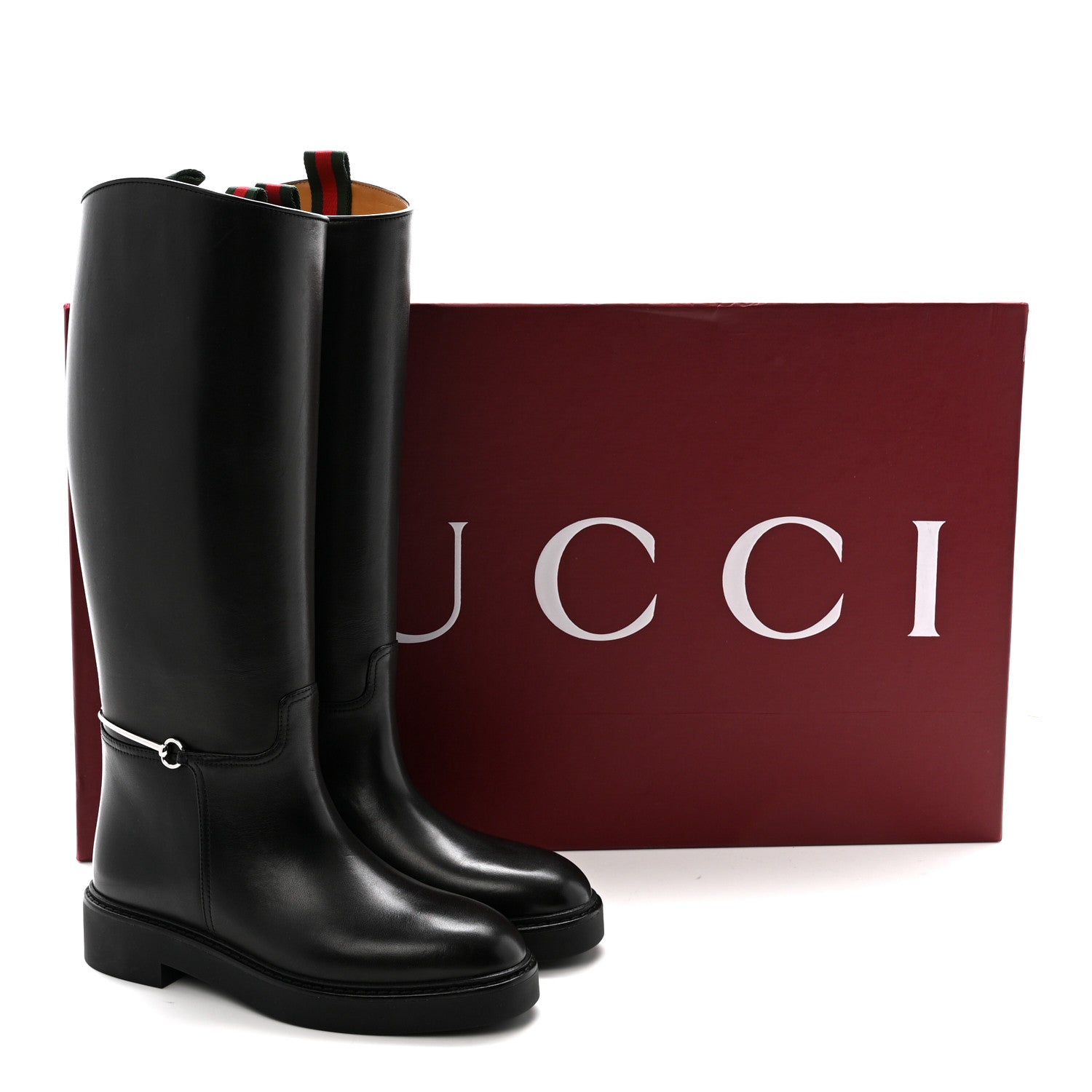 Gucci Marot Lux Michelangelo Slim Horsebit Riding Boots 37.5 Black 10 of 10