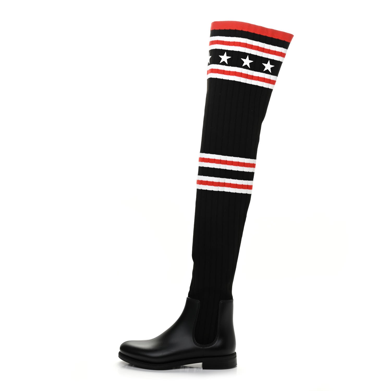 Givenchy Knit Rubber Storm Over The Knee Boots 36 Black 1 of 9