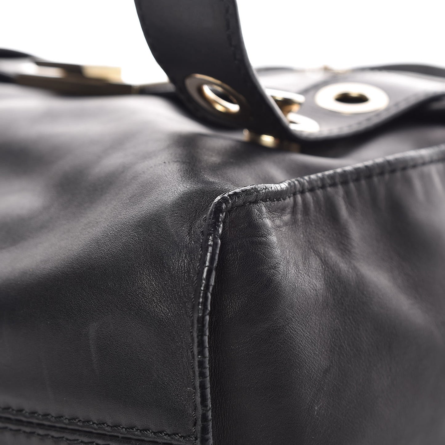 Calfskin Pauline Messenger Bag Black