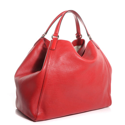 Gucci Pebbled Calfskin Large Soho Shoulder Bag Red 3 of 9