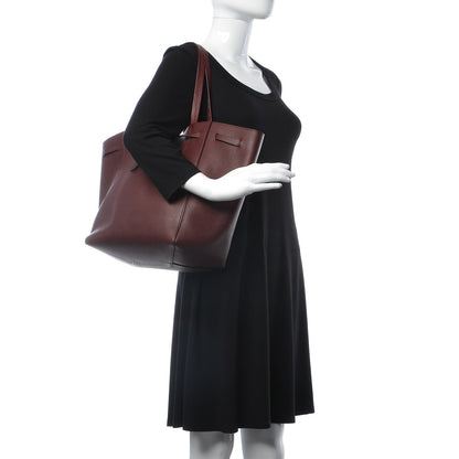 Celine Soft Grained Calfskin Small Belt Cabas Phantom Burgundy 2 of 11