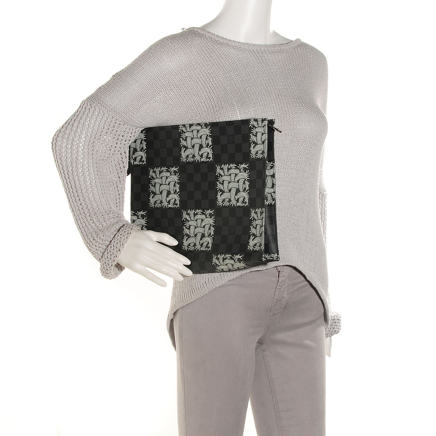 Damier Graphite Rope Pochette Voyage White