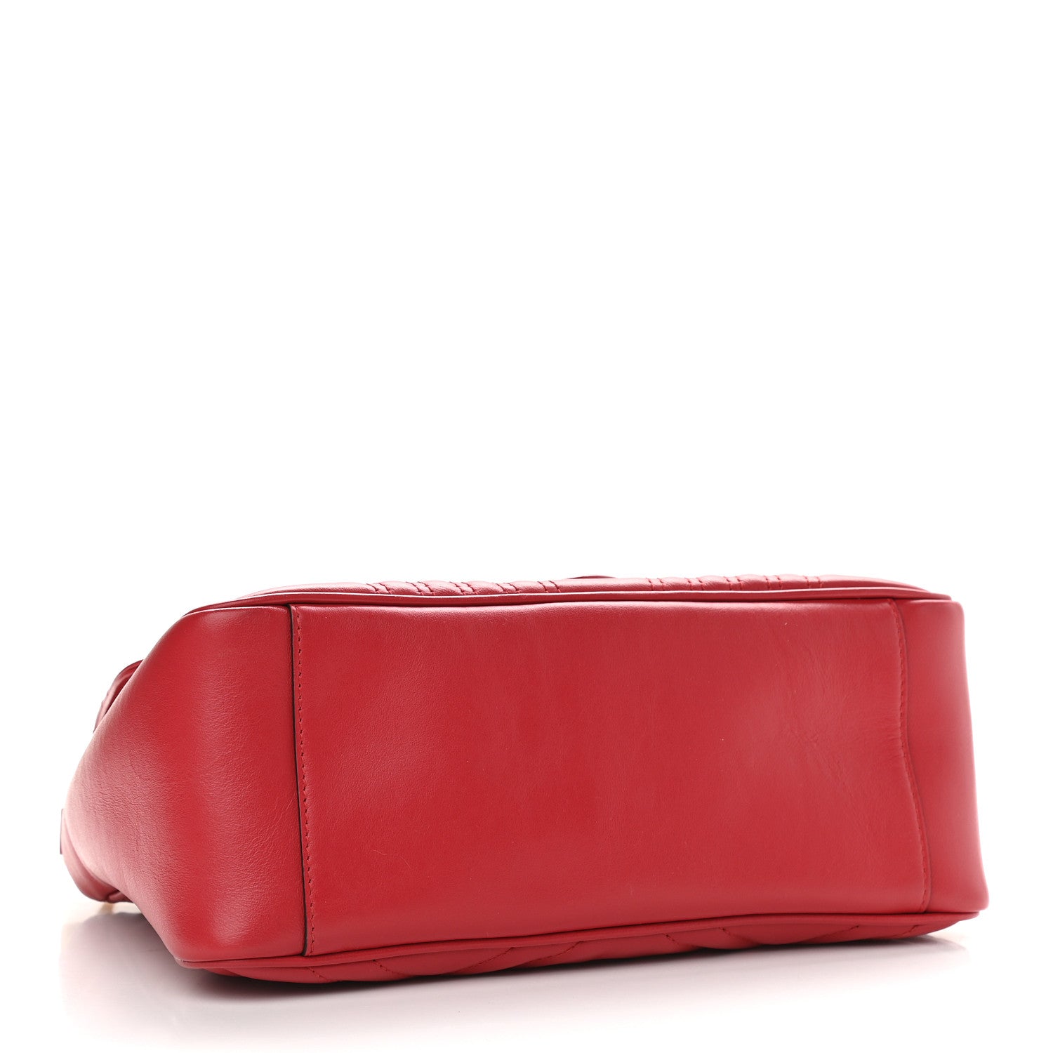 Gucci Calfskin Matelasse Small GG Marmont Top Handle Shoulder Bag Hibiscus Red 4 of 9