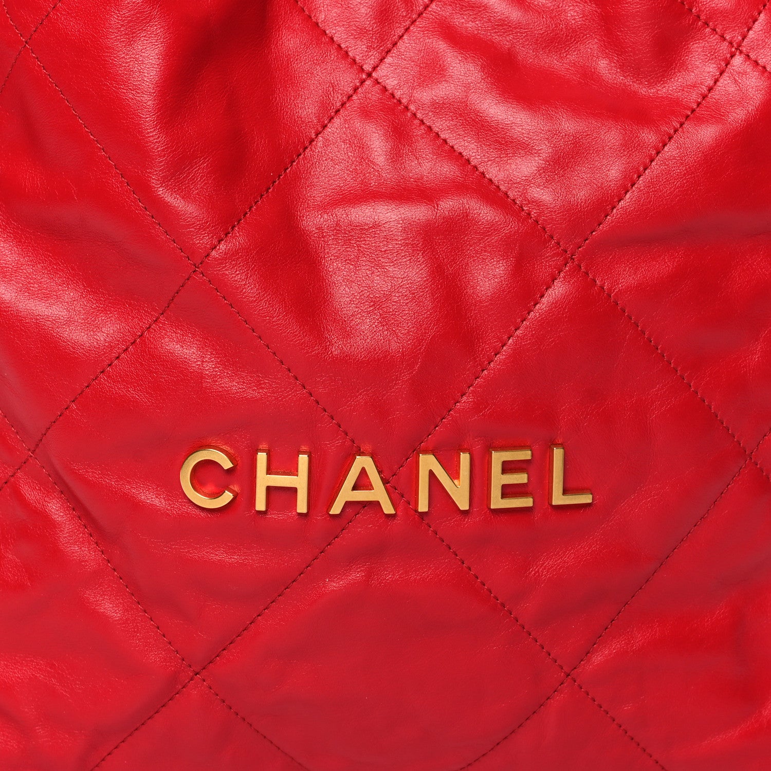 Chanel Shiny Calfskin Quilted Small 22 Red 10 of 12