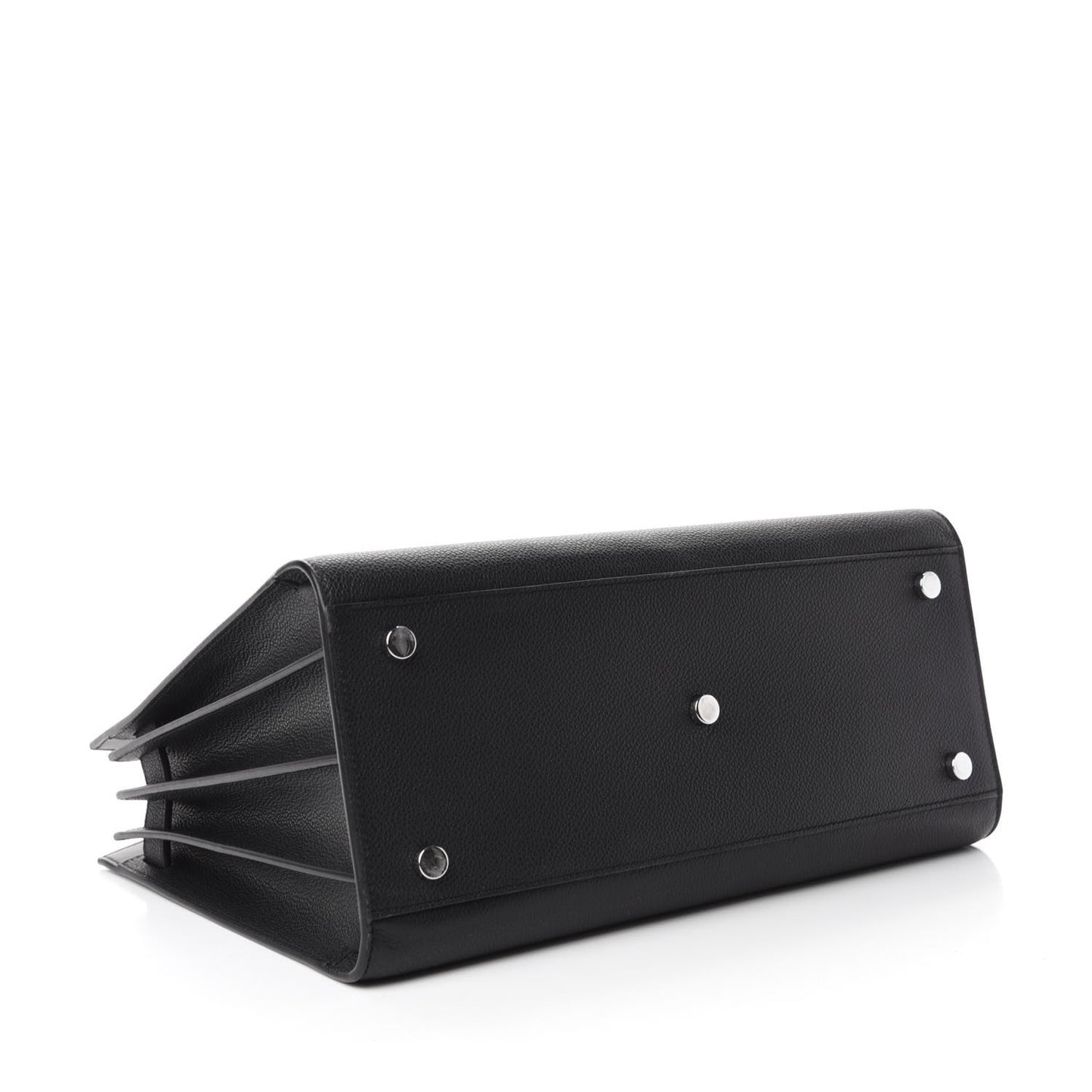 Grained Calfskin Small Sac De Jour Black