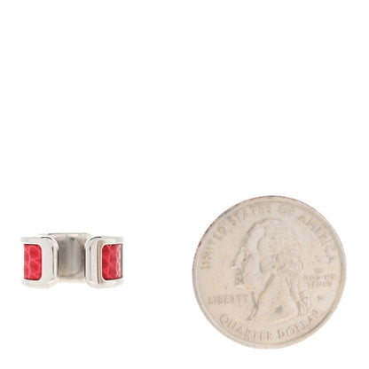 Hermes Lizard Olympe Ear Cuff PM Rose Azalée 2 of 5