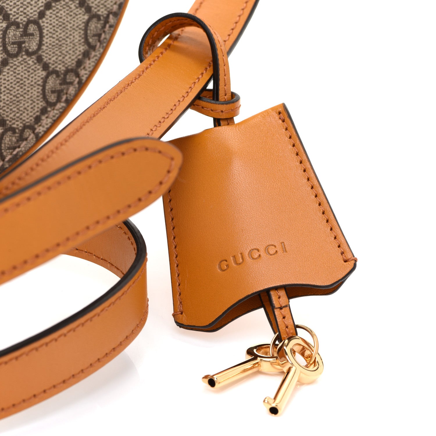 Gucci GG Supreme Monogram Calfskin Small Padlock Messenger Shoulder Bag Beige Mystic White Sun Oil 12 of 13