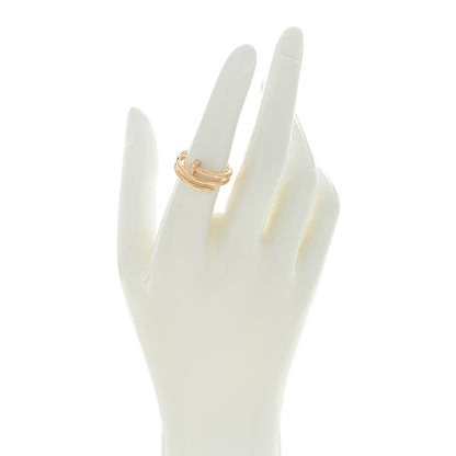 Cartier 18K Yellow Gold Diamond Double Juste Un Clou Ring 53 6.5 2 of 5