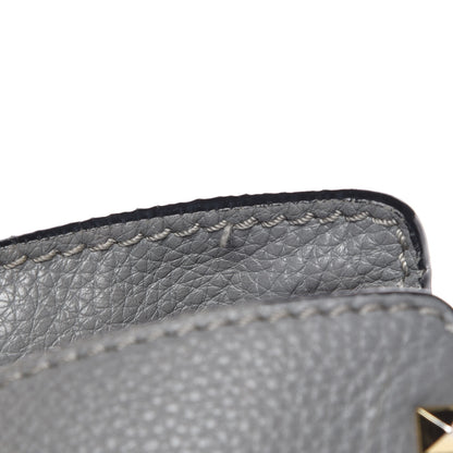 Valentino Garavani Pebbled Calfskin Large Rockstud Flip-Lock Messenger Bag Grigio Perla 14 of 14