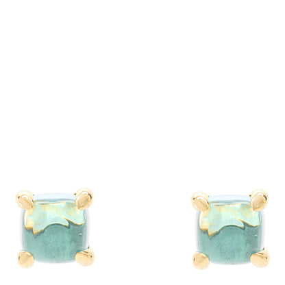 Tiffany 18K Yellow Gold Blue Topaz Paloma Picasso Sugar Stacks Earrings 1 of 5