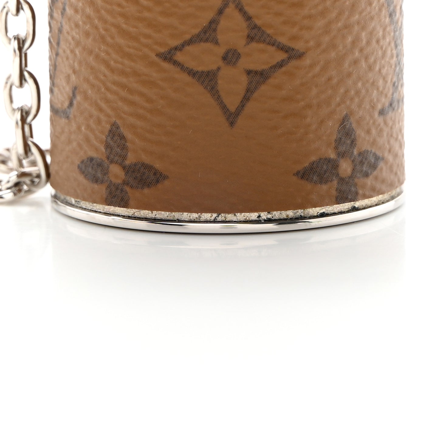 Reverse Monogram Chain Lipstick Case
