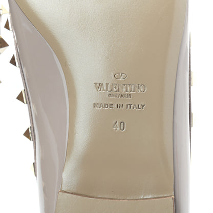 Valentino Garavani Patent Rockstud Ballerina Flats 40 Poudre 6 of 8