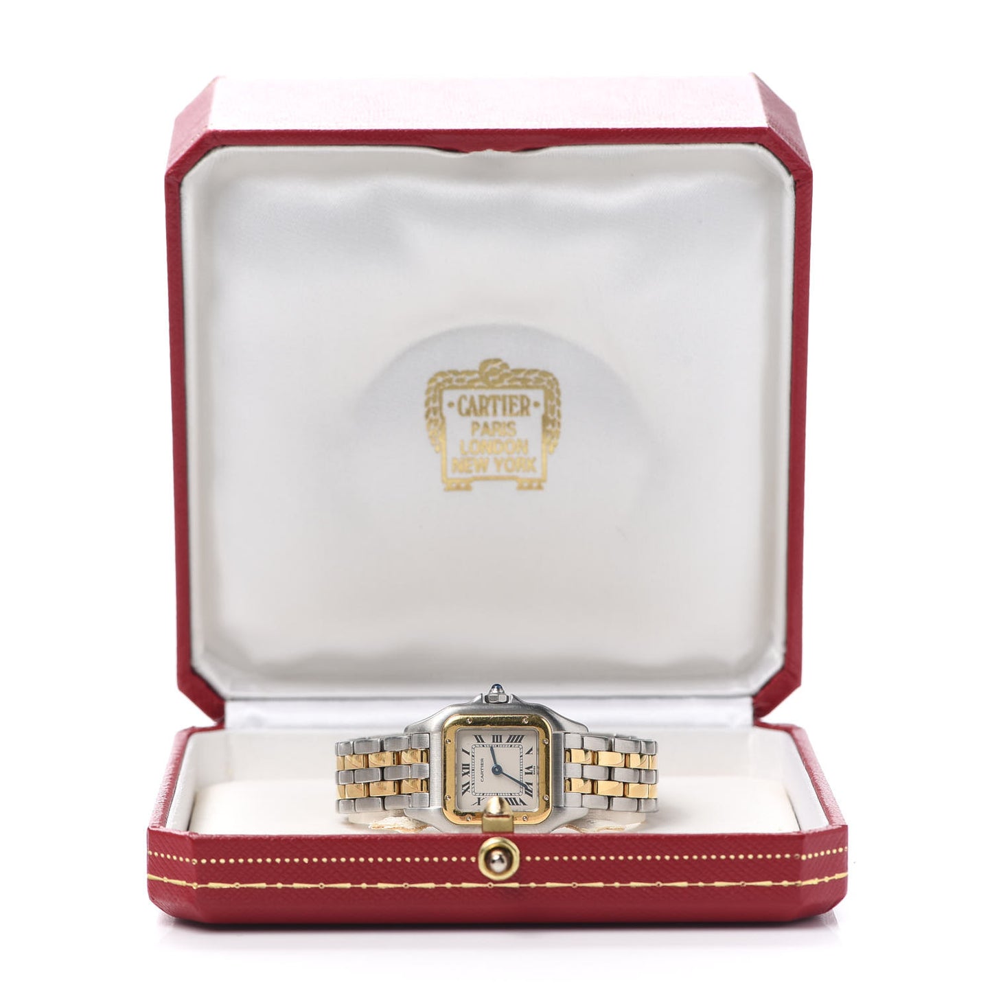 Stainless Steel 18K Yellow Gold 22mm Panthere Quartz Watch