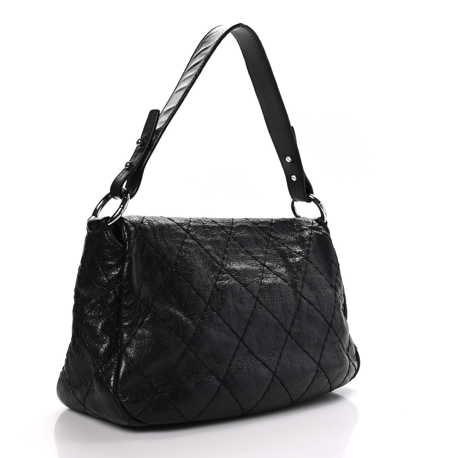Chanel Glazed Calfskin Stitched On The Road Flap Black 3 of 12