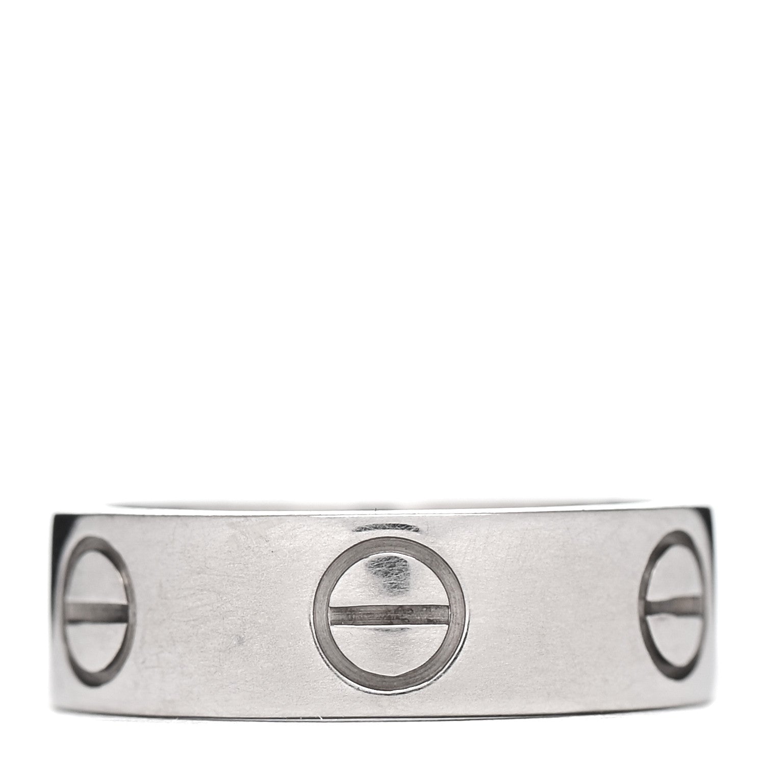 Cartier 18K White Gold 5.5mm LOVE Ring 48 4.5 3 of 4
