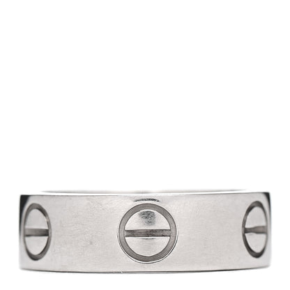 Cartier 18K White Gold 5.5mm LOVE Ring 48 4.5 3 of 4