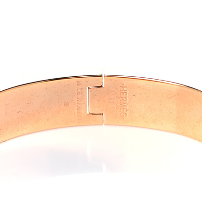 Hermes Enamel Narrow Clic Clac H Bracelet PM Rose Cendre 4 of 5