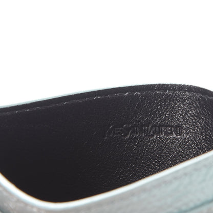 Saint Laurent Textured Patent Belle De Jour Card Case Light Green 6 of 9