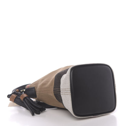 Burberry Canvas Mega Check Mini Ashby Tassel Crossbody Black 4 of 10