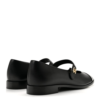 Chanel Calfskin Patent Mary Janes Flats 41 Black 5 of 11