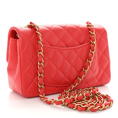 Chanel Lambskin Quilted Mini Rectangular Flap Red 3 of 10