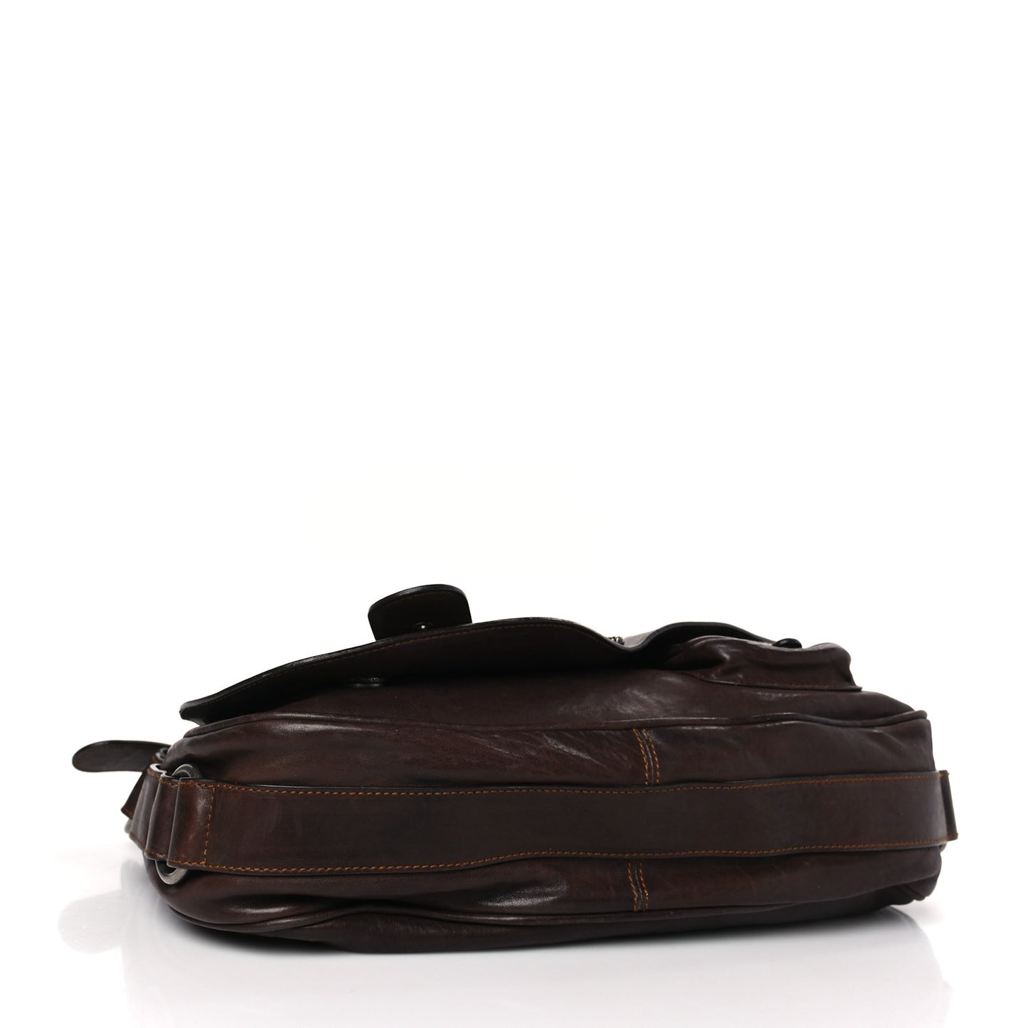 Calfskin Large Gaucho Double Saddle Bag Brown