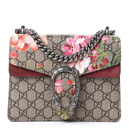 Gucci GG Supreme Monogram Blooms Mini Dionysus Shoulder Bag Beige Multicolor Dry Rose 1 of 5