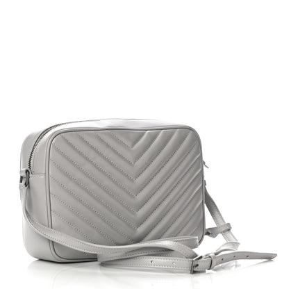 Saint Laurent Calfskin Matelasse Monogram Lou Camera Bag Granite 3 of 10