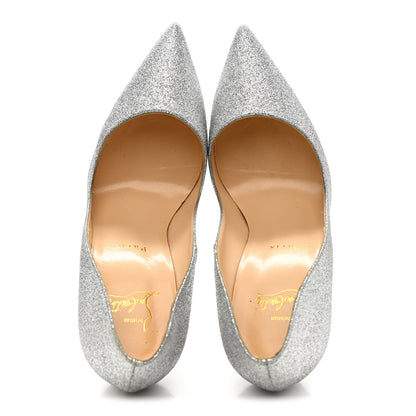 Christian Louboutin Mini Glitter So Kate 120 Pumps 39.5 Silver 2 of 12