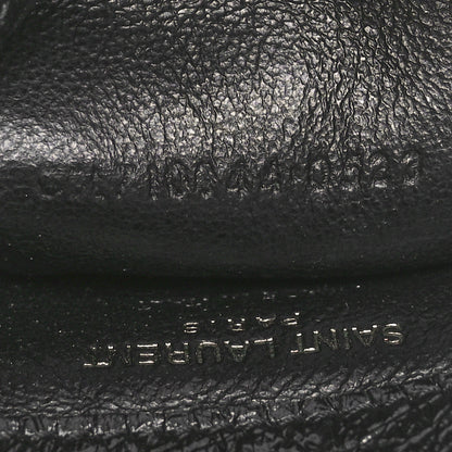 Saint Laurent Crinkled Calfskin Matelasse Monogram Niki Airpods Holder Micro Bag Black 7 of 10