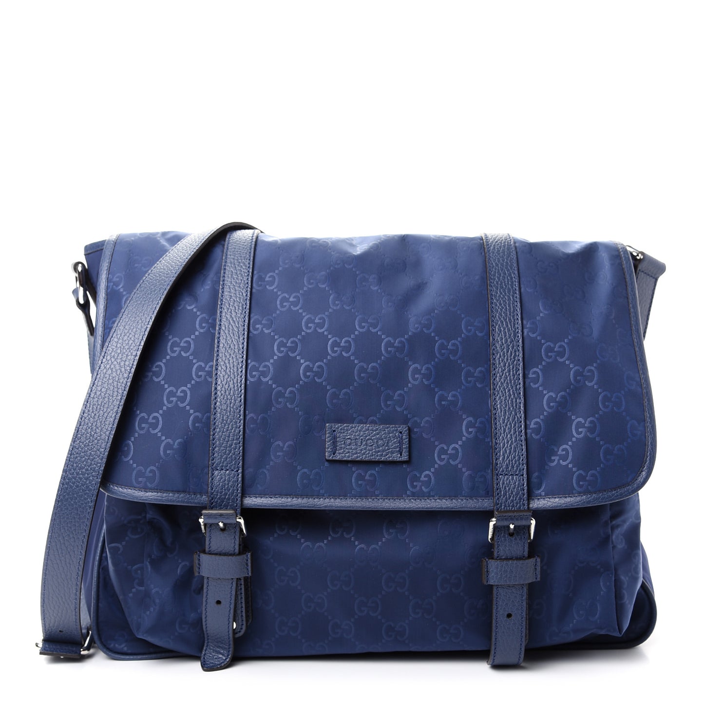 Nylon Monogram Double Buckle Flap Messenger Bag Tide