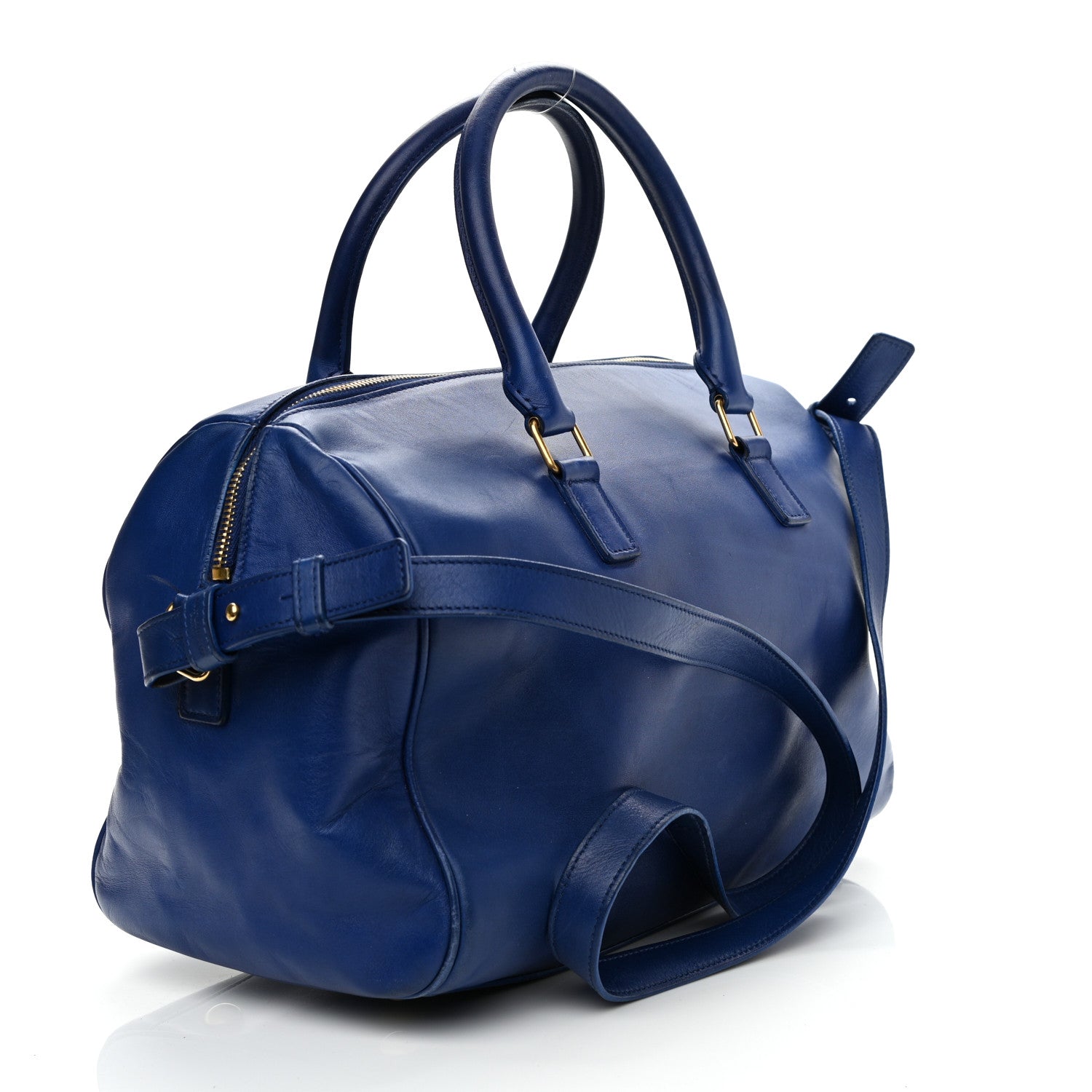 Saint Laurent Calfskin Classic Duffle 6 Blue 3 of 16