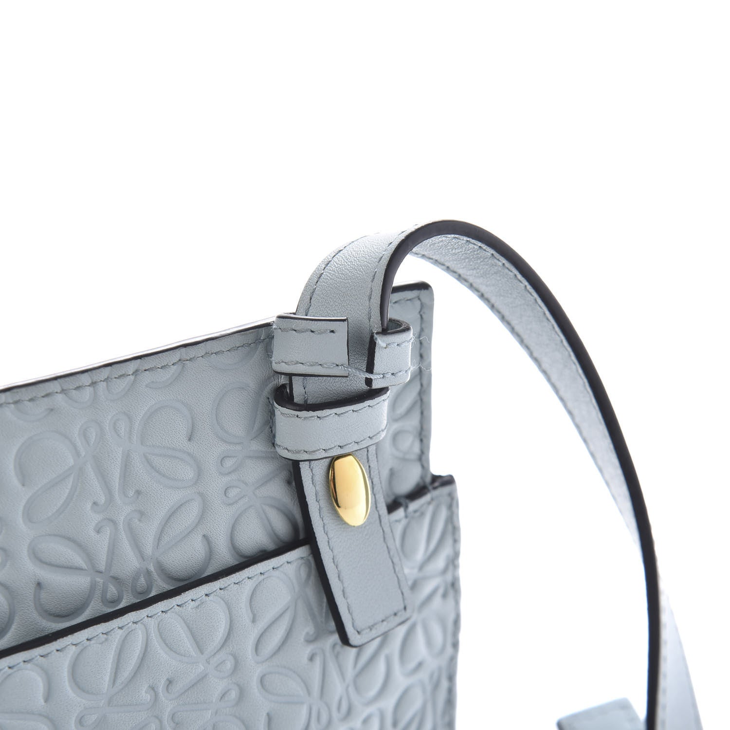 Loewe Calfskin Embossed Mini Repeat T Crossbody Bag Stone Blue 11 of 11