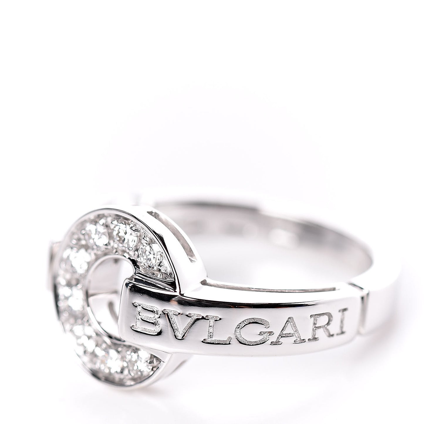 18K White Gold Diamond Bvlgari Bvlgari Ring 47 4.25