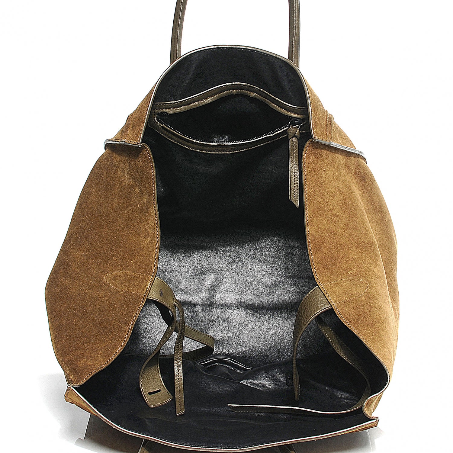 Celine Suede Large Phantom Luggage Olive 4 of 13
