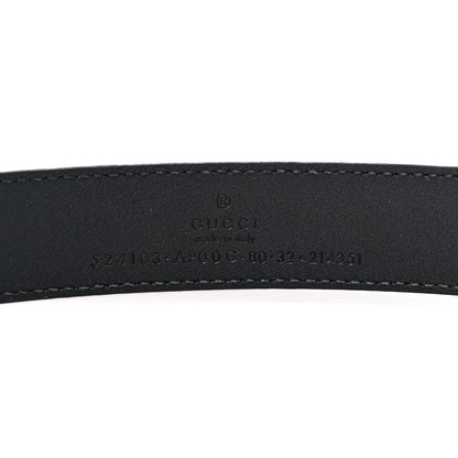 Gucci Moon Calfskin Torchon Double G 25mm Belt 80 32 Black 3 of 6