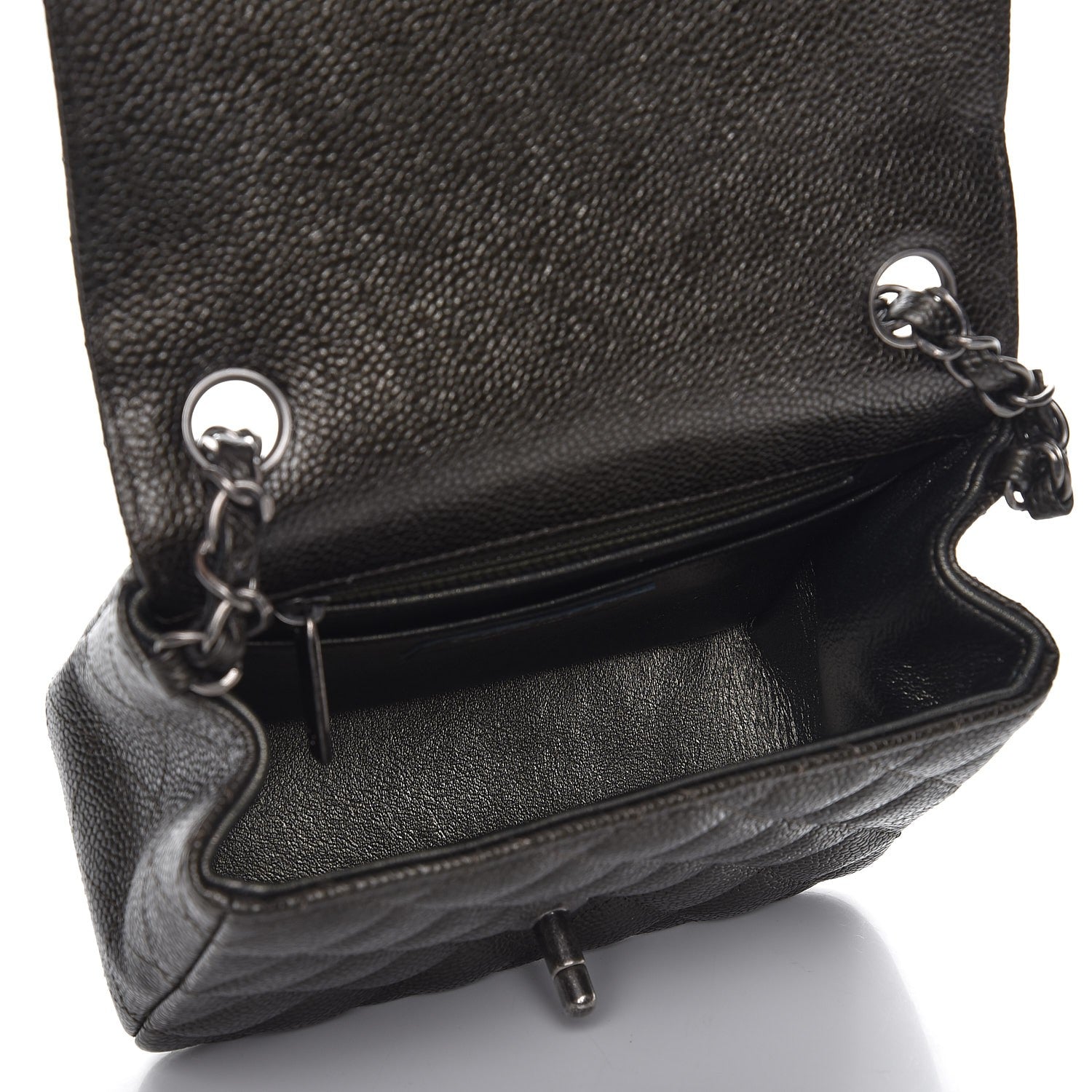 Chanel Caviar Quilted Mini Square Flap Dark Charcoal 5 of 7
