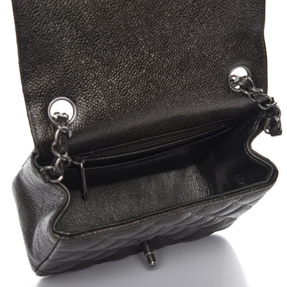 Chanel Caviar Quilted Mini Square Flap Dark Charcoal 5 of 7
