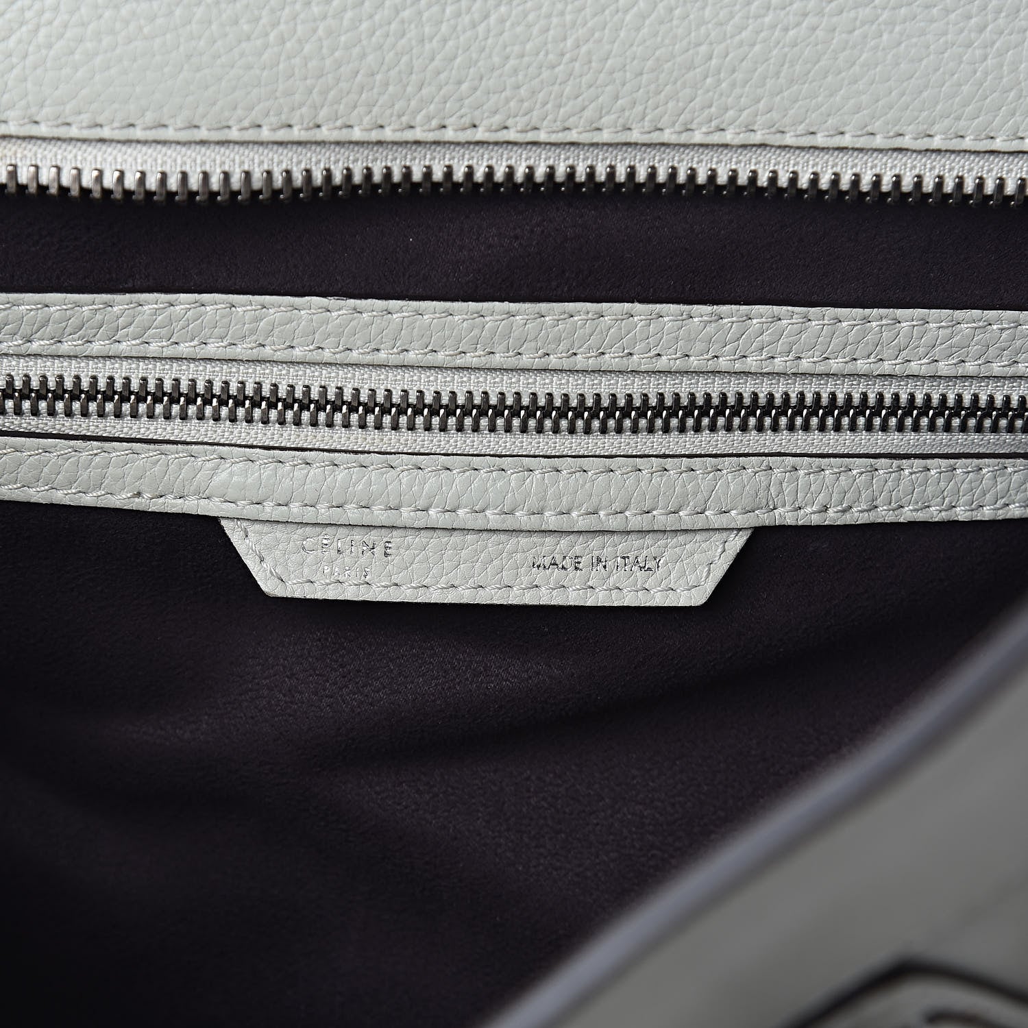Celine Drummed Calfskin Mini Luggage Lune 6 of 12