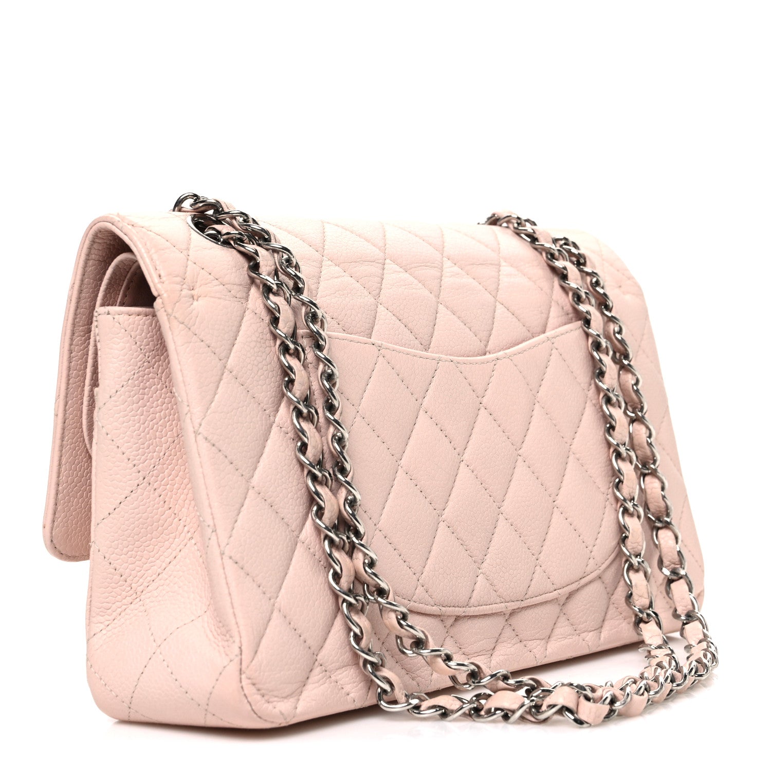 Chanel Caviar Quilted Medium Double Flap Light Pink 3 of 10