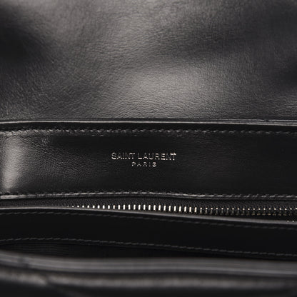 Saint Laurent Calfskin Y Quilted Monogram Toy Loulou Crossbody Bag Black 6 of 10