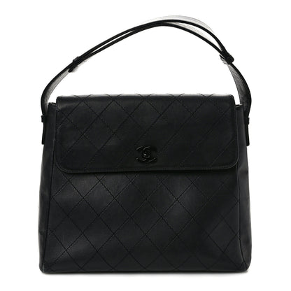 Chanel Lambskin Quilted CC Flap Shoulder Bag So Black 1 of 12