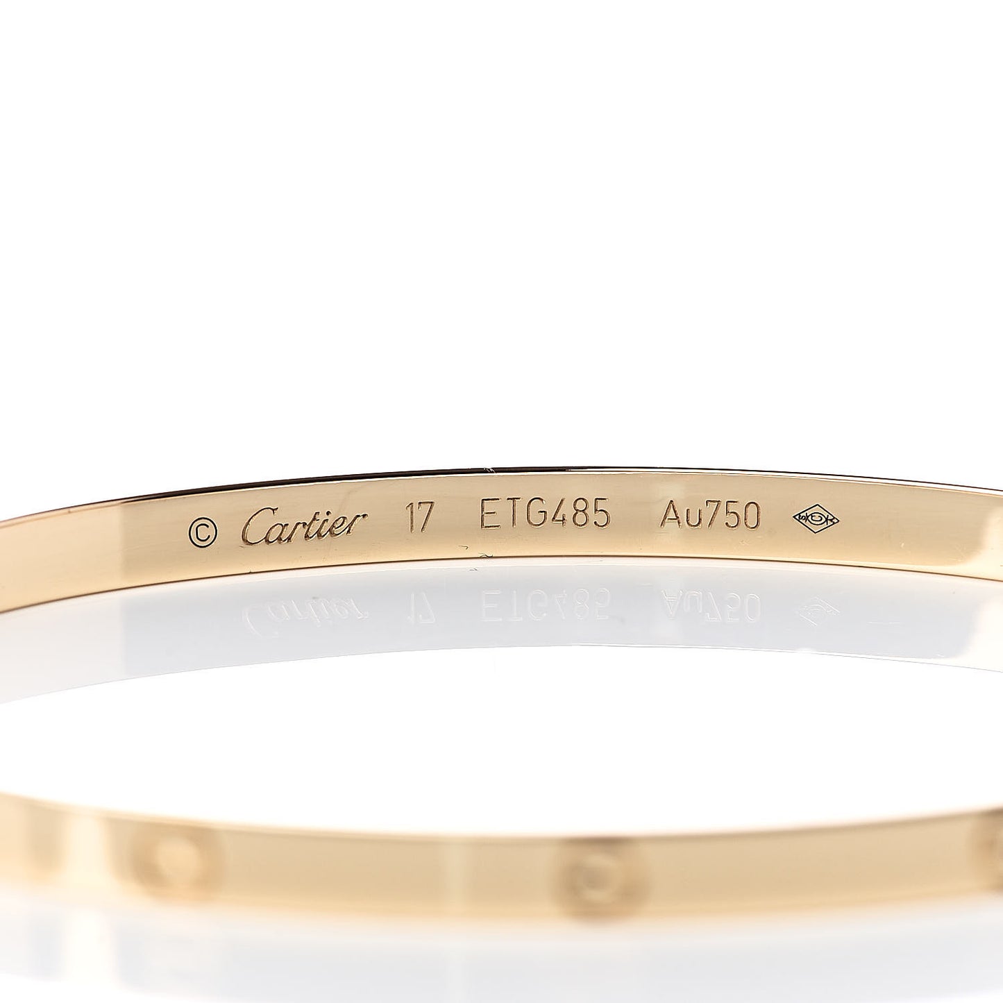 18K Yellow Gold Small LOVE Bracelet 17