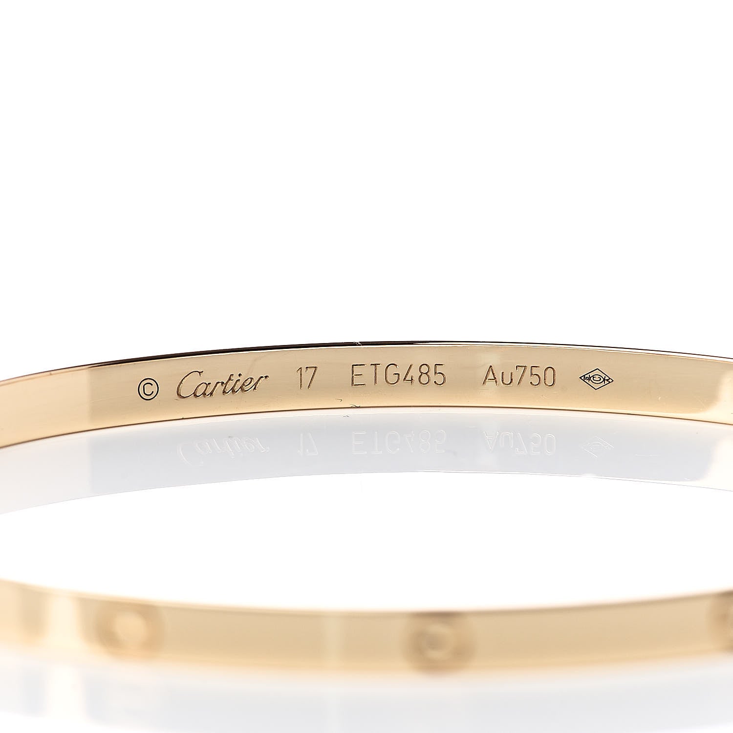Cartier 18K Yellow Gold Small LOVE Bracelet 17 5 of 6